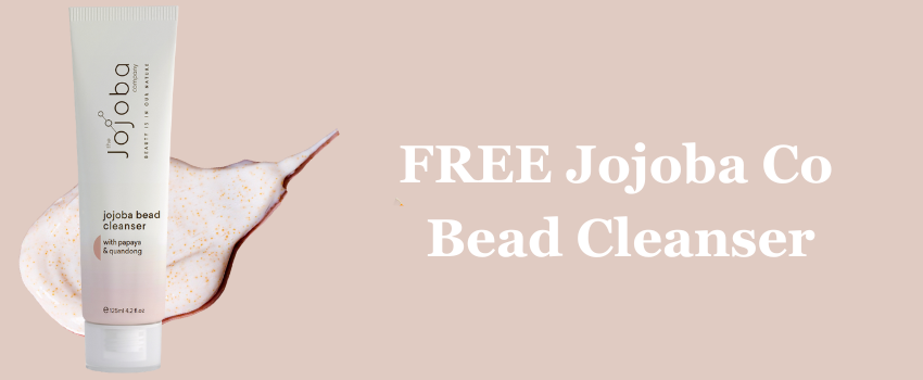 Free Jojoba Co Bead cleanser with purchase