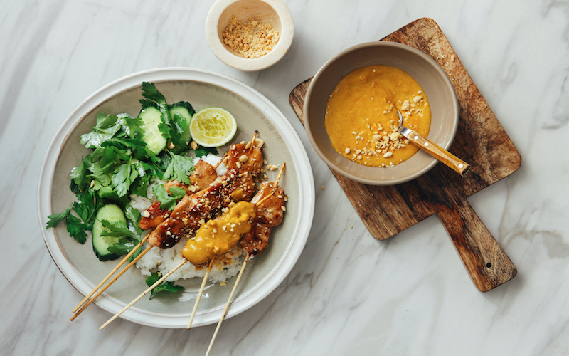 Love satay but don’t have time to make a healthy version from scratch? This new sauce is for you 