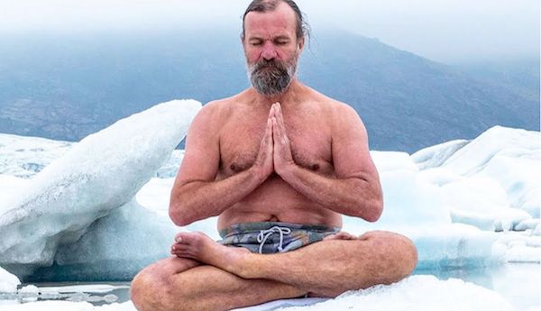 You can experience an ice bath with the iceman Wim Hof himself