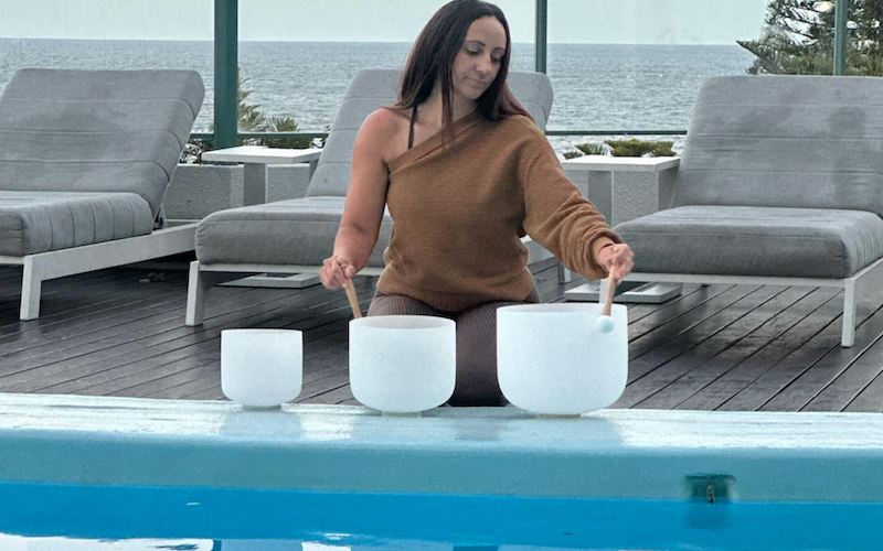 This Coogee rooftop sunset floating soundbath experience with panoramic views could be yours