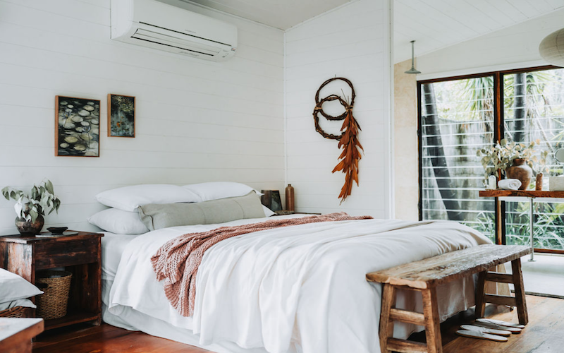 You could be waking up in a boathouse overlooking a lotus lake thanks to Bondi Wash