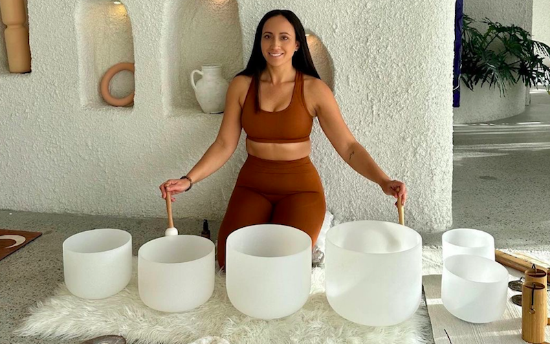 Complete your self-care Sunday with a sound bath session at this dreamy euro-inspired studio 
