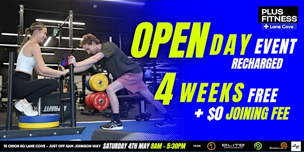 Plus Fitness Lane Cove Open Day Event - Recharged Fitness