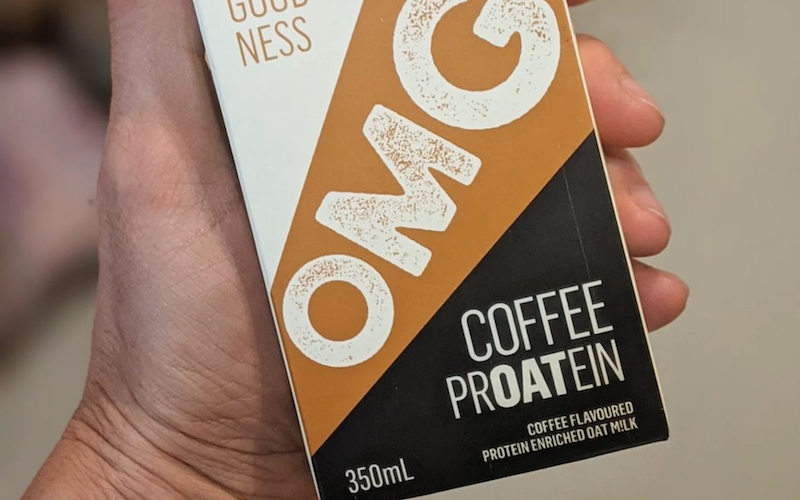 This new coffee prOATein shake by OMG oat m!lk is your new bestie for protein on the go